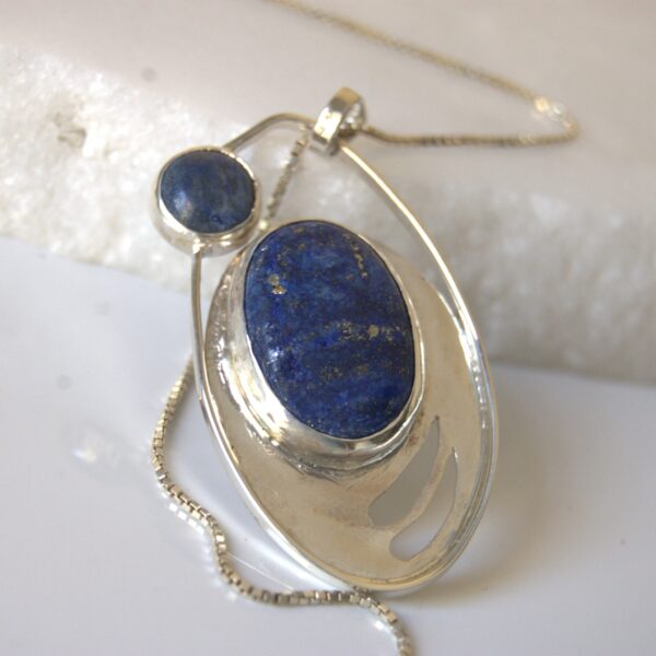 Lapis Lazuli Sterling Silver Pendant - Image 4