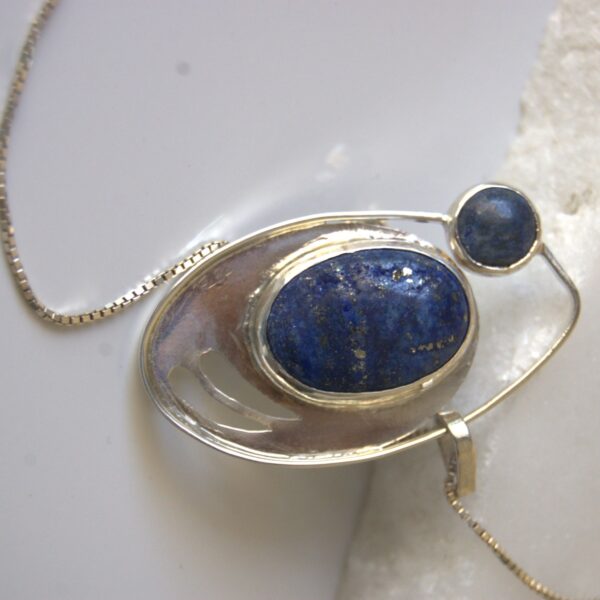 Lapis Lazuli Sterling Silver Pendant - Image 5