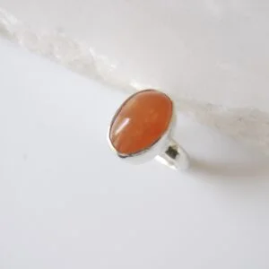 Carnelian Agate (Aqeeq) Sterling Silver Ring