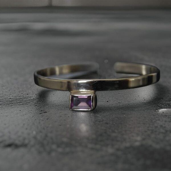 Amethyst Sterling Silver Cuff - Image 2