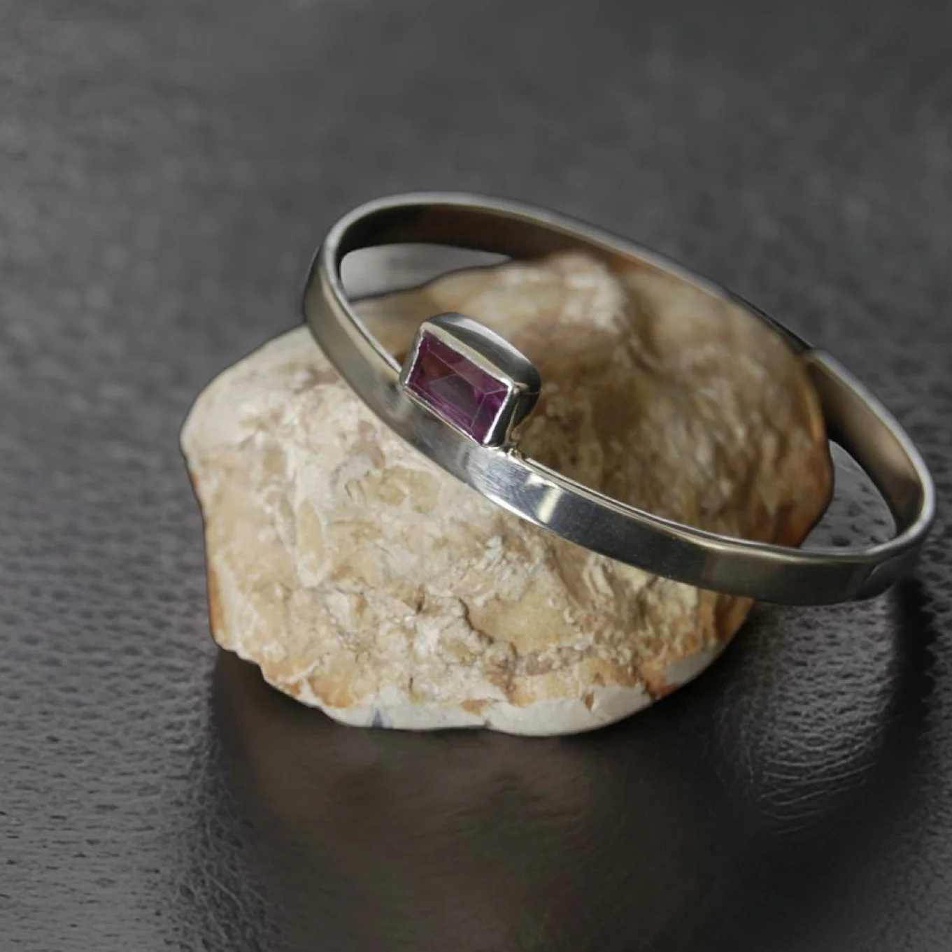 Amethyst Sterling Silver Cuff - Image 3