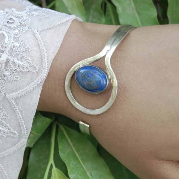 Lapis Lazuli Sterling Silver Cuff - Image 2