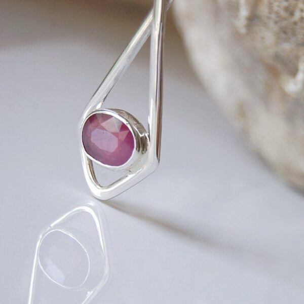 Ruby Sterling Silver Pendant - Image 4