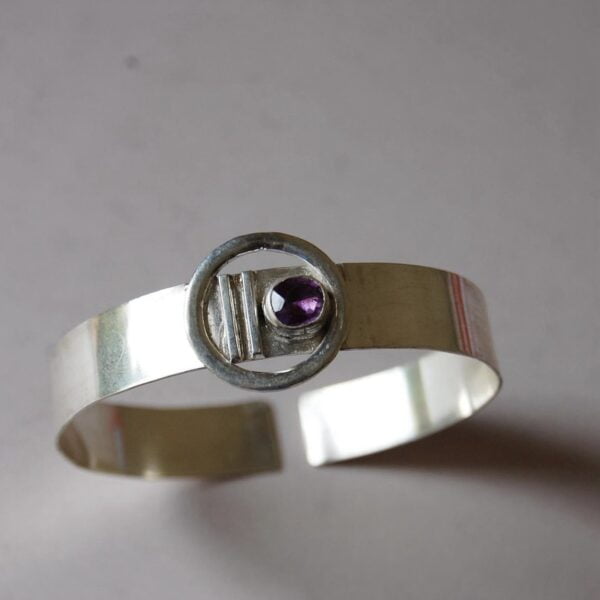 Circlet Amethyst Sterling Silver Cuff