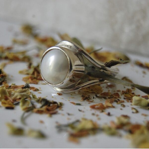 Natural Pearl Sterling Silver Ring - Image 5