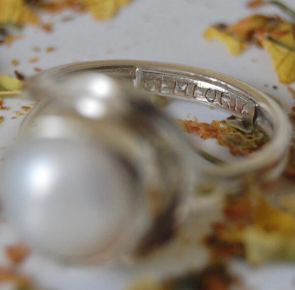 Natural Pearl Sterling Silver Ring - Image 7