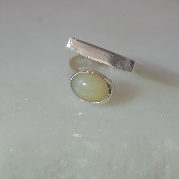 Opal Sterling Silver Ring - Image 4