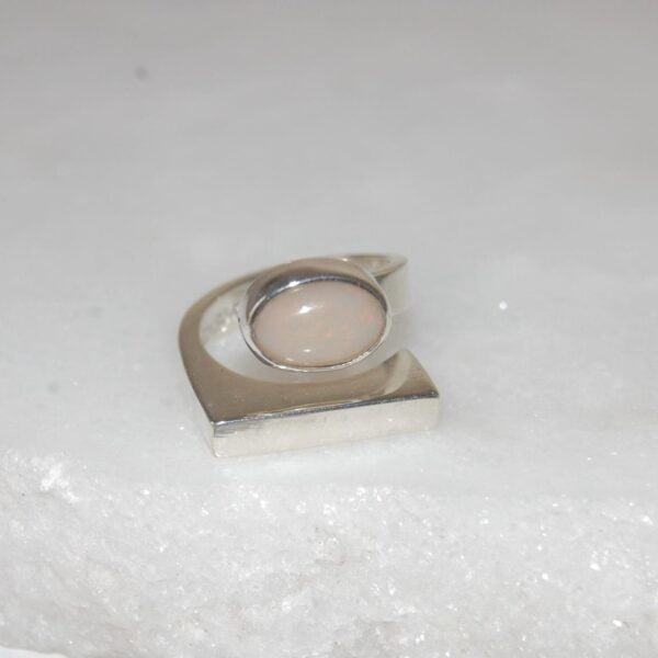 Opal Sterling Silver Ring - Image 3