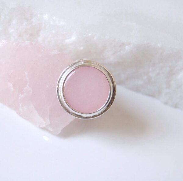 Rose Quartz Sterling Silver Ring