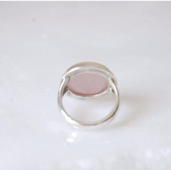 Rose Quartz Sterling Silver Ring - Image 4