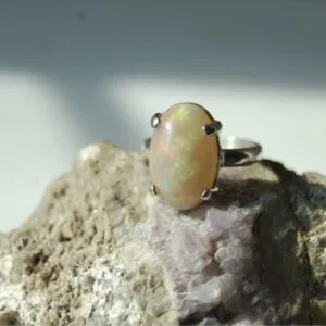Opal Sterling Silver Ring