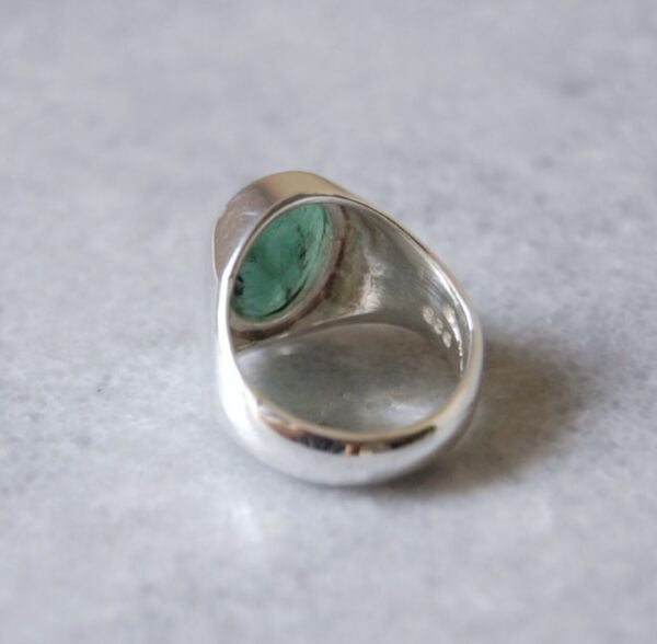 Emerald Sterling Silver Ring - Image 4