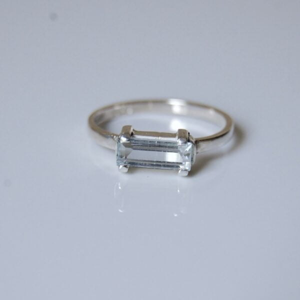 Aquamarine Sterling Silver Ring