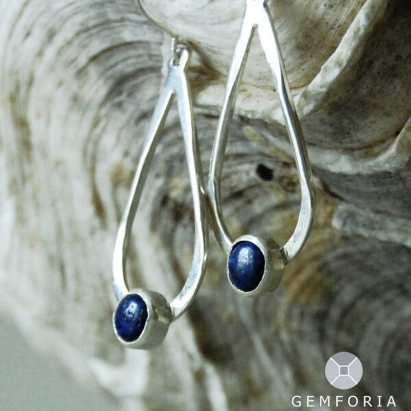 Lapis Lazuli Droplet Sterling Silver Earrings