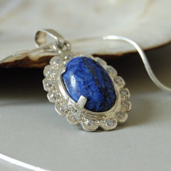 Ovalis Lapis Lazuli Sterling Silver Pendant - Image 2