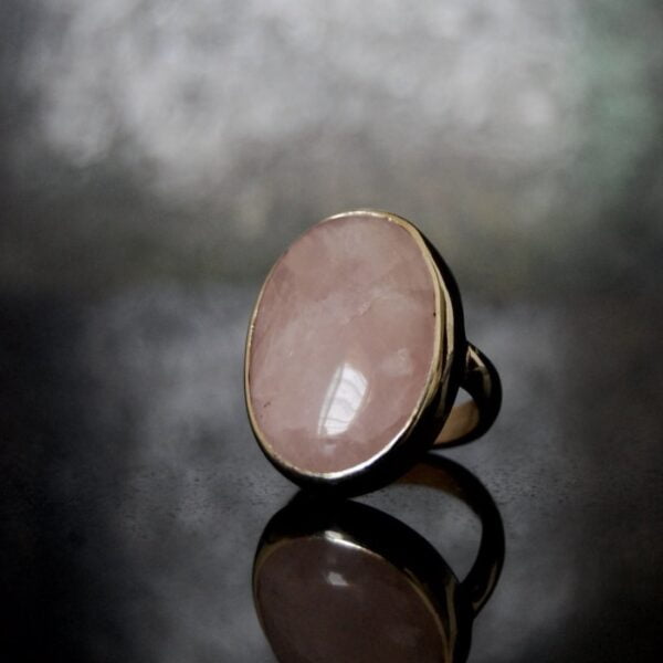 Rose Quartz Sterling Silver Ring