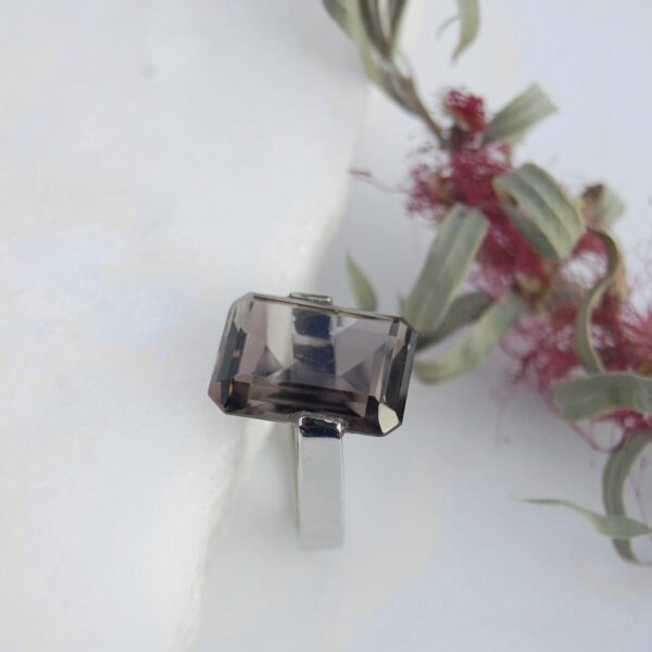 Smoky Quartz Sterling Silver Ring - Image 2