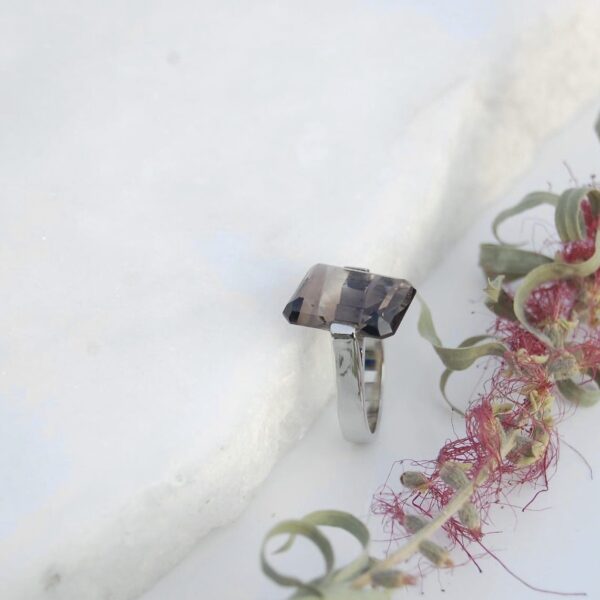 Smoky Quartz Sterling Silver Ring - Image 3