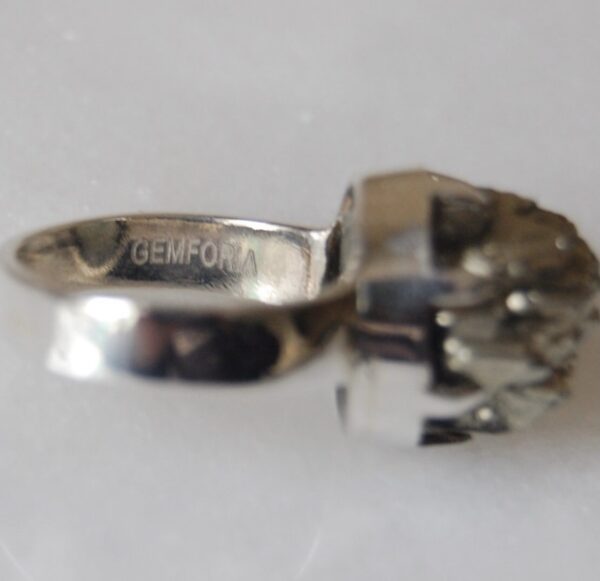 Natural Raw Pyrite Sterling Silver Ring - Image 4