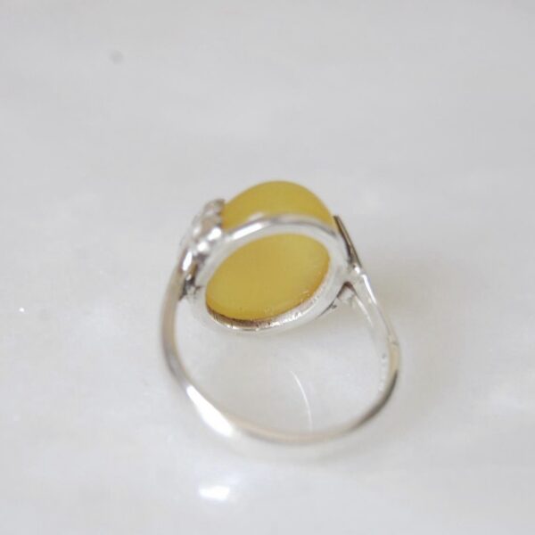 Yellow Agate Sterling Silver Ring - Image 4