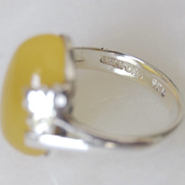 Yellow Agate Sterling Silver Ring - Image 5