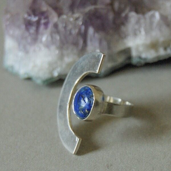 Lapis Lazuli Sterling Silver Ring - Image 4