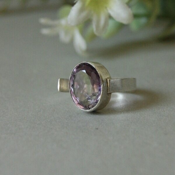 Amethyst Sterling Silver Ring - Image 2