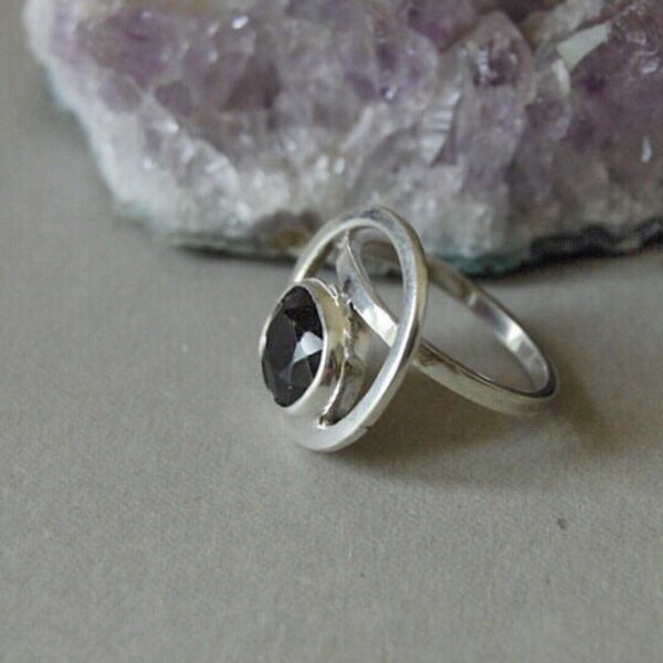 Garnet Sterling Silver Ring - Image 3