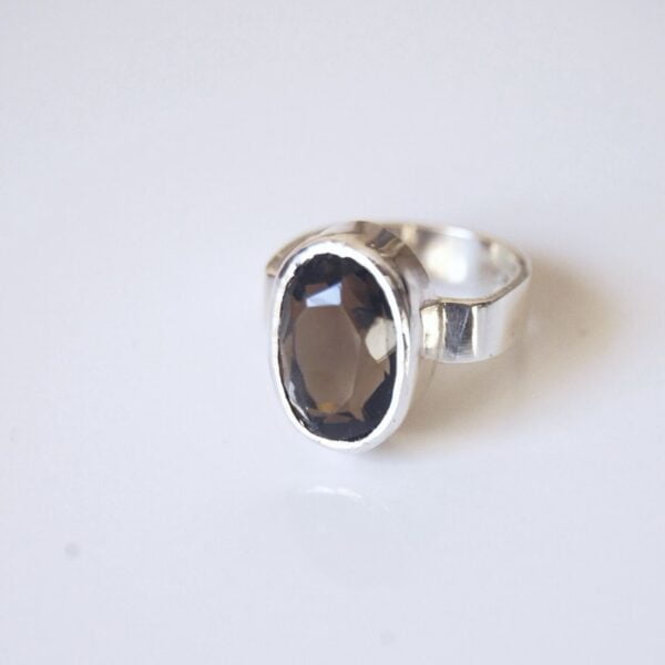 Smoky Quartz Sterling Silver Ring - Image 2