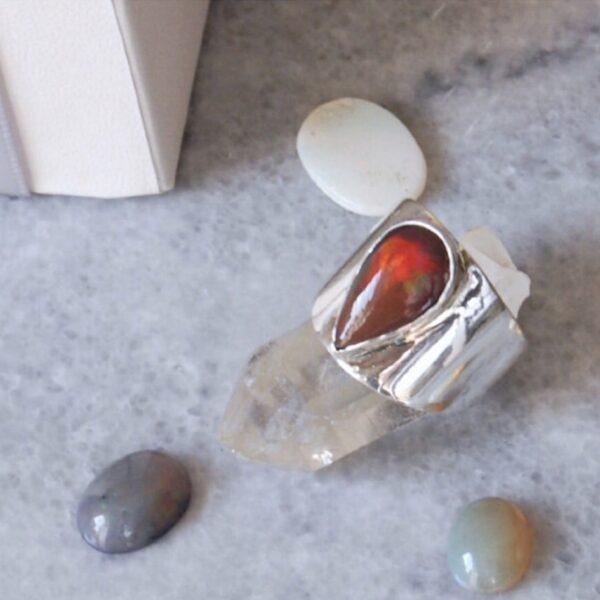 Opal Sterling Silver Ring