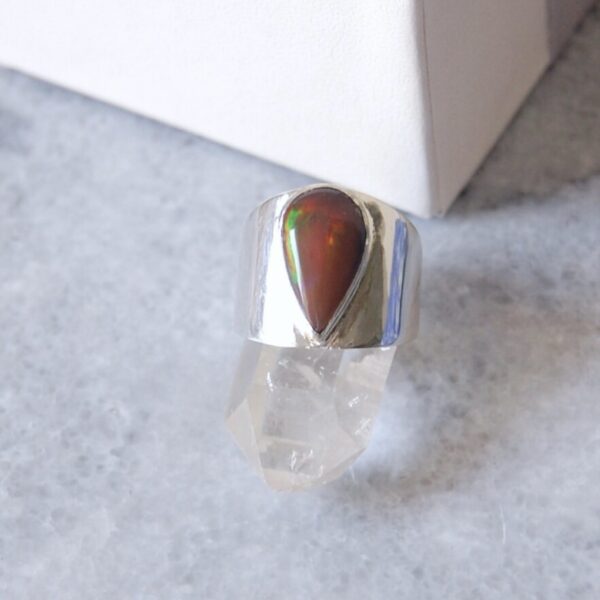 Opal Sterling Silver Ring - Image 2