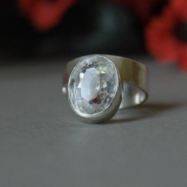 Crystal Quartz Sterling Silver Ring