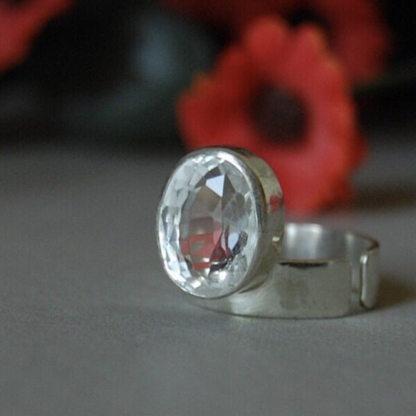 Crystal Quartz Sterling Silver Ring - Image 2