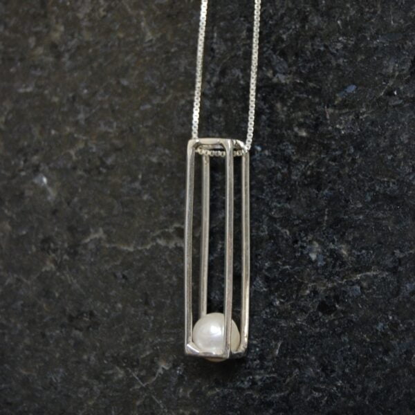 Dancing Pearl Sterling Silver Pendant - Image 5