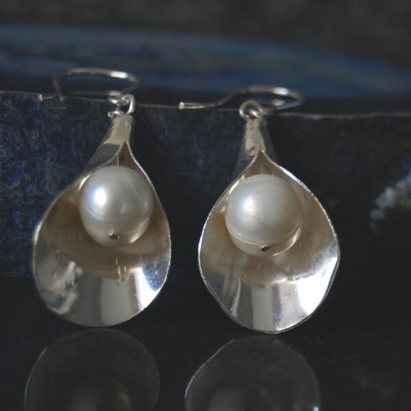 Natural Pearl Sterling Silver Earrings