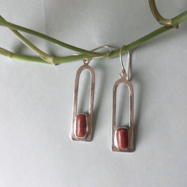 Coral (Marjan) Sterling Silver Earrings - Image 4