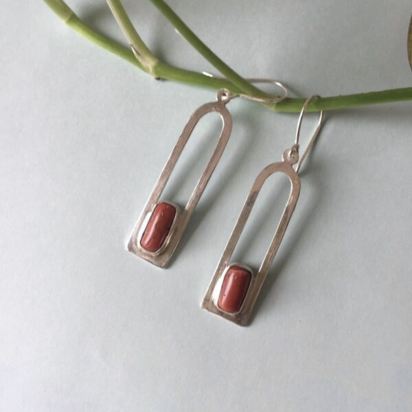 Coral (Marjan) Sterling Silver Earrings - Image 3