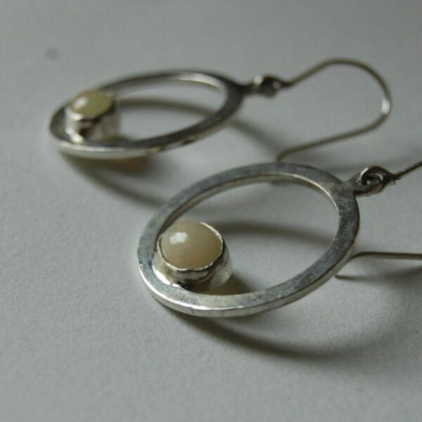 Opal Sterling Silver Earrings - Image 2