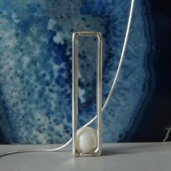 Dancing Pearl Sterling Silver Pendant - Image 3