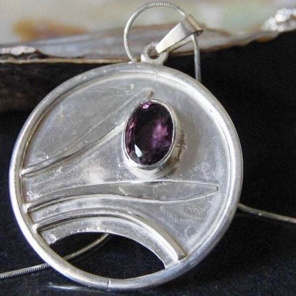 Amethyst Sterling Silver Pendant