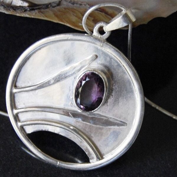 Amethyst Sterling Silver Pendant - Image 2