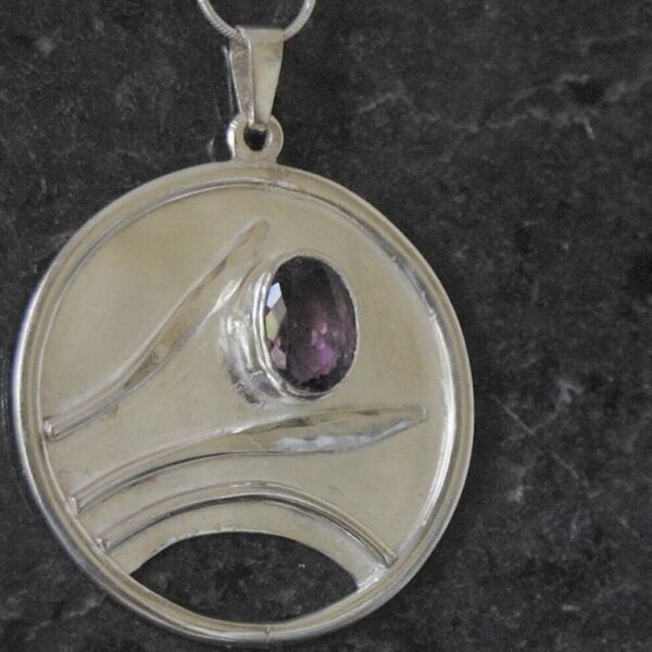 Amethyst Sterling Silver Pendant - Image 3