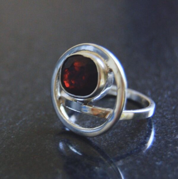 Garnet Sterling Silver Ring - Image 2