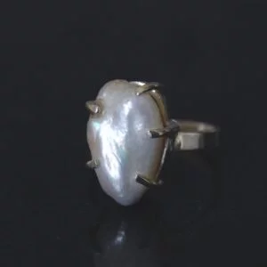 Natural Pearl Sterling Silver Ring