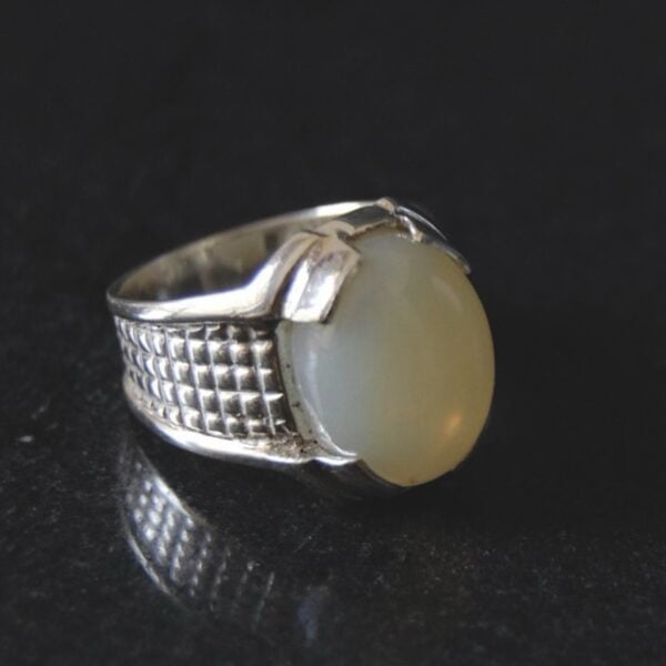 Opal Men's Sterling Silver Ring - Image 4