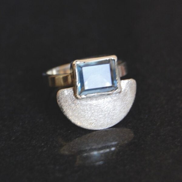 Aquamarine Sterling Silver Ring