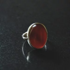 Carnelian Agate (Aqeeq) Sterling Silver Ring