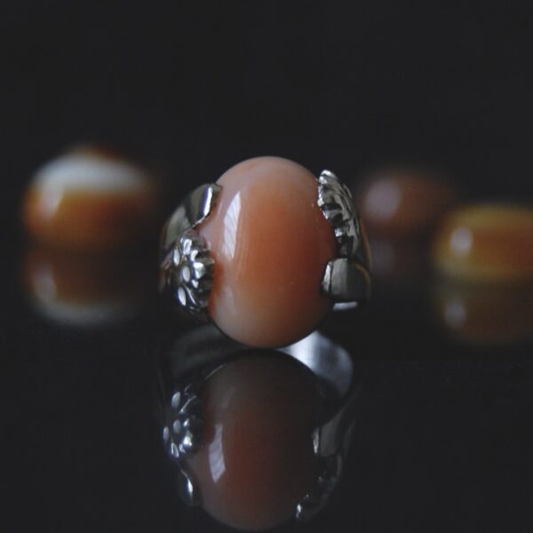 Agate (Aqeeq) Sterling Silver Ring