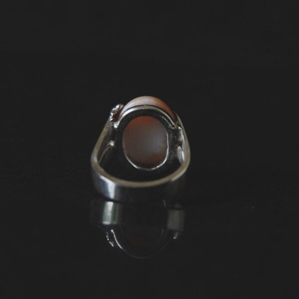 Agate (Aqeeq) Sterling Silver Ring - Image 4