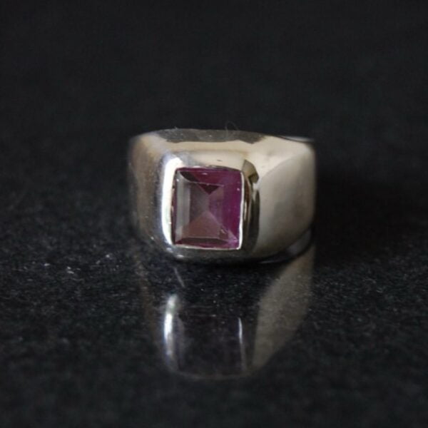 Amethyst Men's Sterling Silver Ring - Image 2